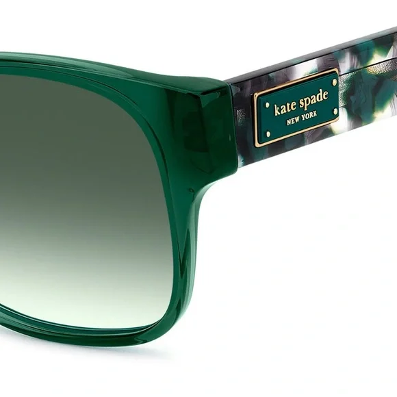 Kate Spade Trulee Sunglasses. Green, Square Frames, UV400. - Picture 3 of 15